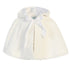 Little Girls White Ribbon Accent Hooded Swirl Texture Faux Fur Cape 2T-6 - SophiasStyle.com